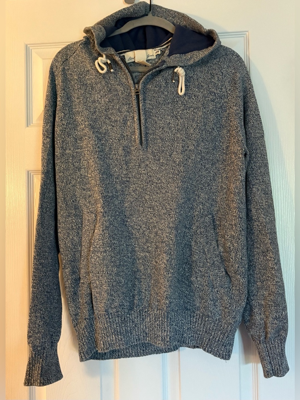 Label of Graded Goods Men's Half-Zip Hooded Sweater Pullover